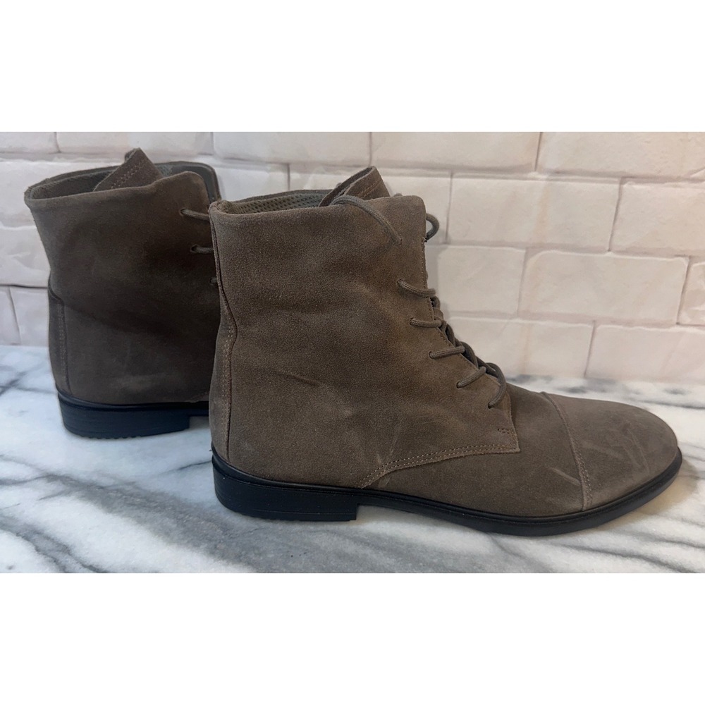 Ecco Sartorelle 25 Women Suede Lace Up Ankle Boots Taupe Brown Size 39 US 8-8.5